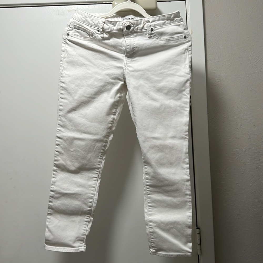 Low rise- skinny white jeans - Size 28